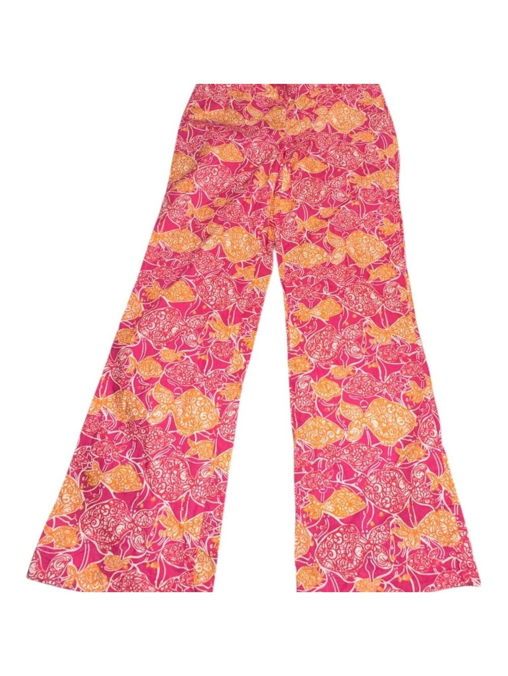 Lilly Pulitzer Fish Print Beach Pants Size 4